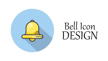 Bell Icon Design with Long Shadow Effect - Affinity Designer