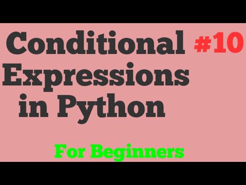 Conditional Expressions in Python For Beginners #10