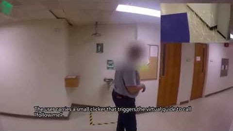 Blind user indoor navigation with a virtual guide