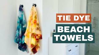 How to Tie Dye Beach Towels (Shibori Fold, Step by Step)