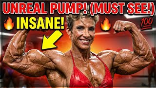 UNREAL PUMP! Kathy Pichnarcik Backstage Flexing | Rare Female Bodybuilding Footage