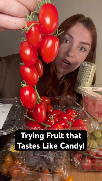 Trying fruit that tastes like candy! #asmr #mukbang #eating #fruit #candy #shorts