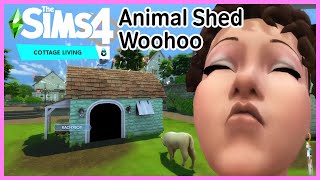 The Sims 4 Cottage Living Woohoo in the ANIMAL SHED