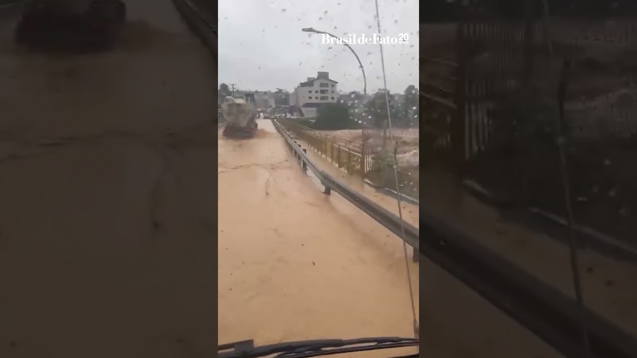 Chuva forte provoca destruição em Santa Catarina