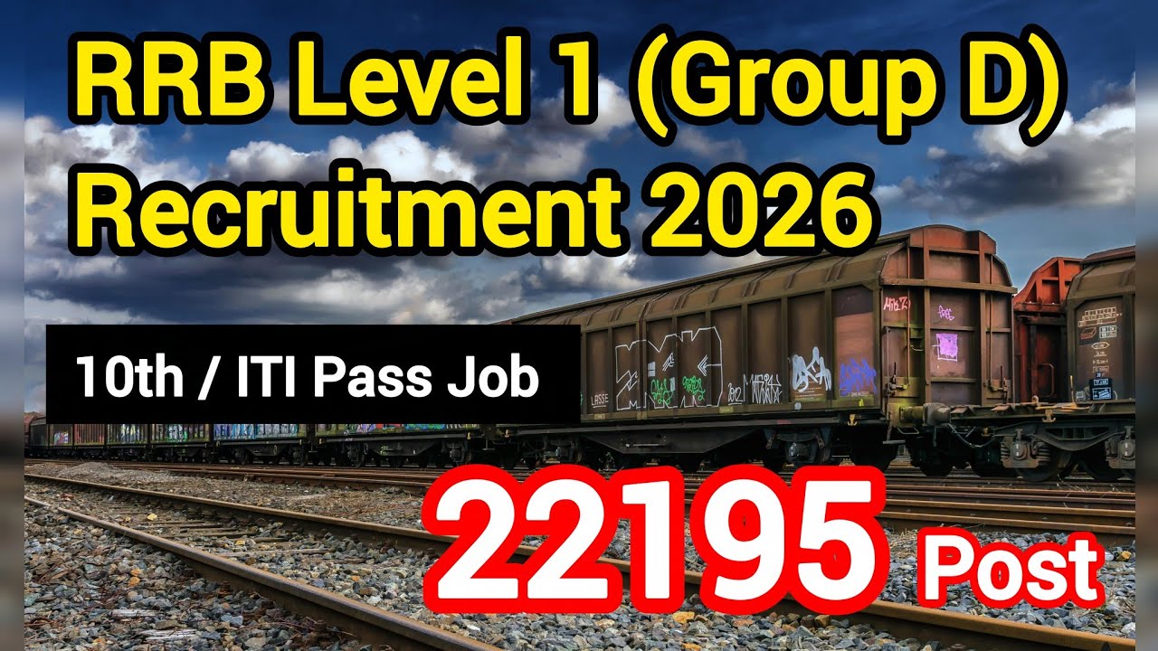 RRB Level 1 (Group D) Recruitment 2026 Vacancy||10th Pass Railway Jobs||Eligibility, Apply now