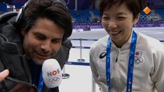 オランダ語を喋る小平奈緒選手. Nao Kodaira speaking Dutch. 2018 Winter Olympics.