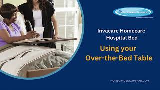Invacare Homecare Hospital Bed with over the bed table  Complete Walk through