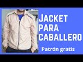 Jacket para hombre - Patrón, escalado, corte y confección paso a paso. Patrón Gratis descargable