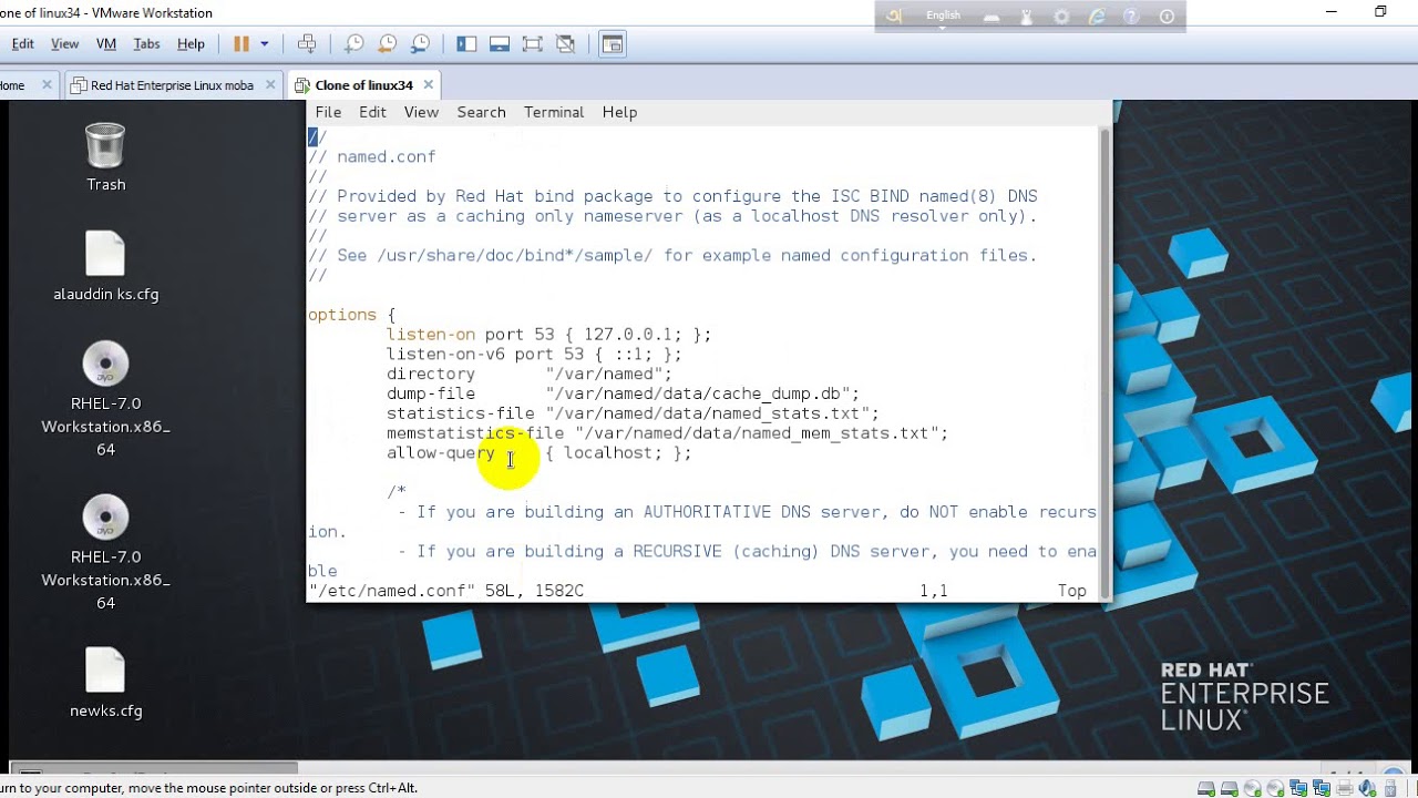 How to install DNS server red hat enterprise Linux 7 - YouTube