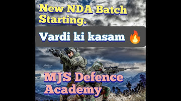 Vardi Ki Kasam - New NDA Batch Starting In @MathsJugadSe| New NDA Batch | mjs Mjs Defence Academy