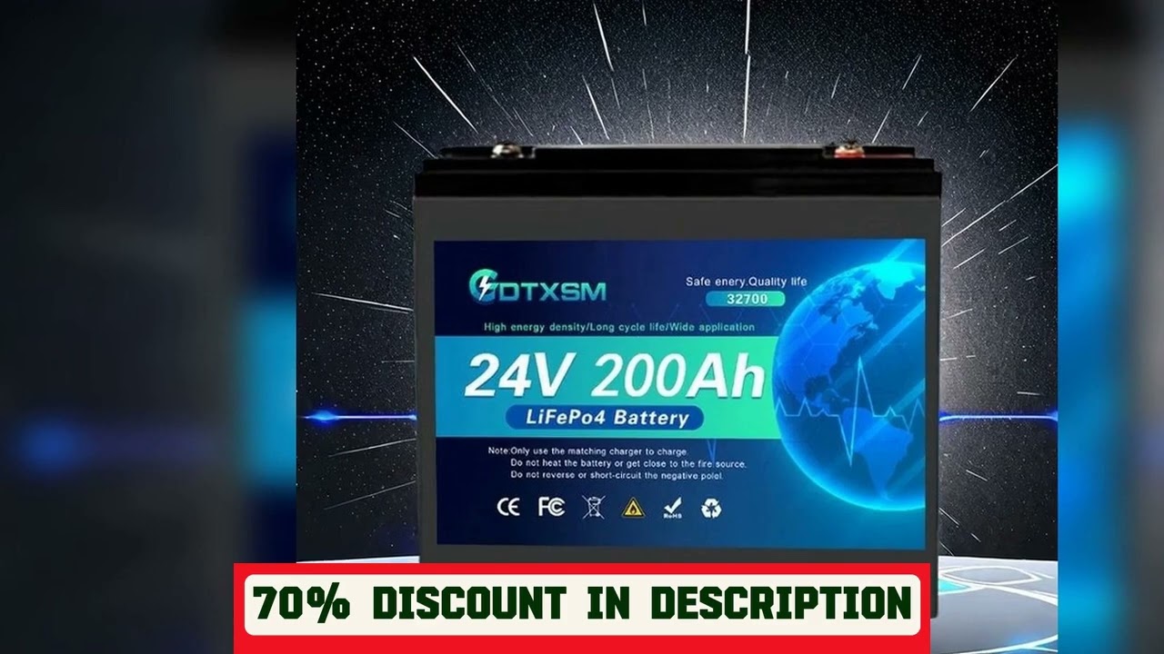 A must-have product! 32700 LiFePo4 24V 100Ah-200Ah lithium iron phosphate battery Built-in 200A BM