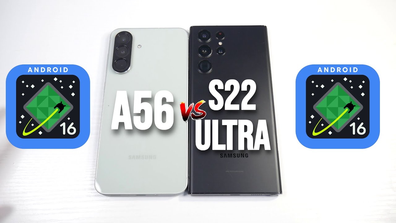 Полный тест скорости Samsung Galaxy S22 Ultra против Galaxy A56 (One UI 8, анимация, рендеринг, P...