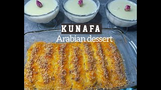 أسهل وصفه لتحضير الكنافه المبرومة بالمنزل  و مهلبية بتفاصيل& Home Made kunafa nut