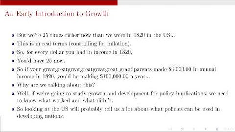 Intermediate Macro Chapter 2: Intro to Growth and Development
