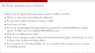 Intermediate Macro Chapter 2: Intro to Growth and Development