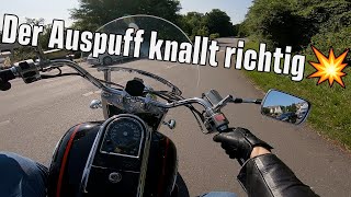 Auspuff-Explosionen & Brachialer Sound! 🔥 Testfahrt mit der Intruder 1500 | Raw Sound