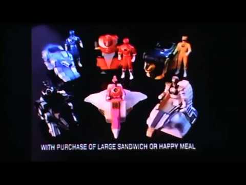 CMGUS VCR CLASSIC COMMERCIAL: MCDONALDS HAPPY MEAL MIGHTY MORPHIN POWER RANGERS MOVIE TOYS 1995