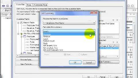 84 Crystal ReportsXI  The Cross Tab Report    Cross Tab pt  2   Functions