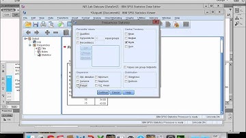 Measures of Central Tendency and Variability in SPSS