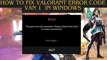 How To Fix VALORANT Error Code VAN 1  In Windows (2024)