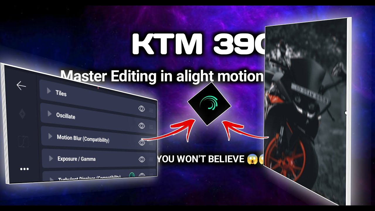 Master Editing! You won't believe that KTM 😱Really mind blowing editing in alight motion...