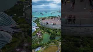 Incredible View from the Marina Sands Bay Hotel Observation Deck, Singapore  shorts