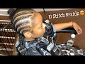 10 Stitch Braids! | Extra baby hairs 😍 | Feed-ins