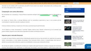 TESOURO RESERVA. MAIOR NOVIDADE NO TESOURO DIRETO NOS ULTIMOS ANOS !