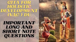 Most Important questions | GITA FOR HOLISTIC DEVELOPMENT