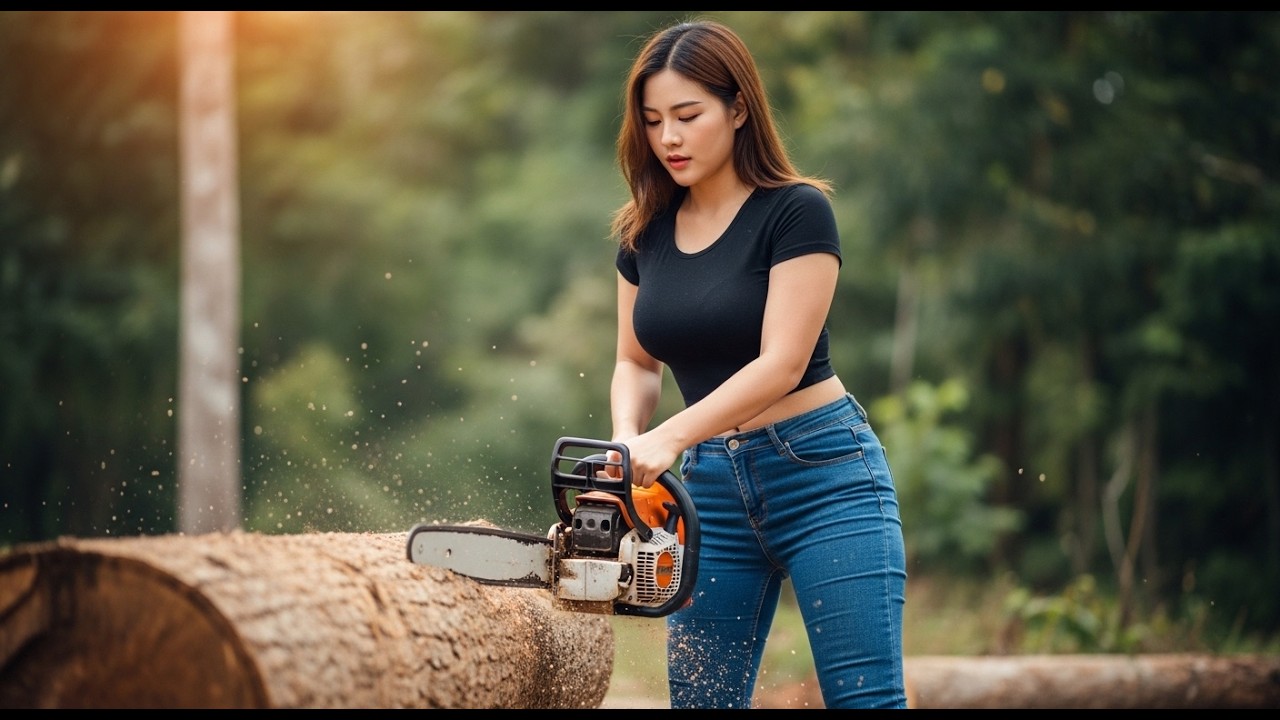 Watch This Arborist Take Down a 100FT Tree