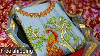 Daily wear cotton dress materials//Beautiful Banarsi silk materials