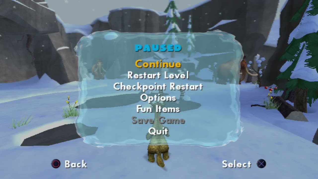 Ice Age 3: Dawn of the Dinosaurs (PS2/PS3/X360/Wii/PC) OST - Pause Menu