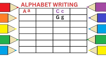 How to learn and write alphabet Aa to Zz||@AyatABCStudio||  Trace alphabets a to z || abc song ||ABC