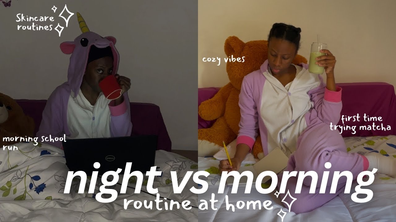my MORNING AND NIGHT ROUTINE at home🌸🌚