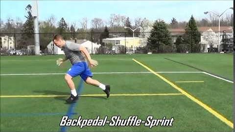 Backpedal Shuffle Sprint