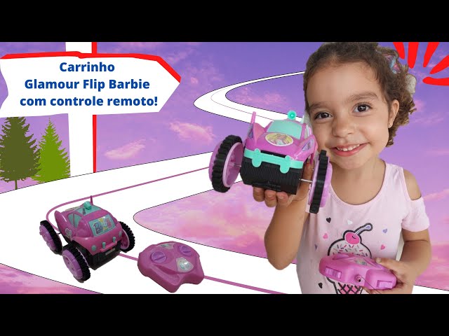 Carro de Controle Remoto Flip da Barbie Amarelo Candide - Lojas MM