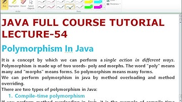 JAVA LECTURE - 54|Polymorphism In Java|FULL EXPLANATION WITH EXAMPLE (@ECL365CLASSES