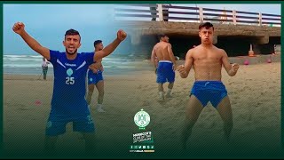 Inside training🏋️: Behind-the-scenes from Raja Club Athletic beach workout this morning😍