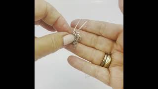 Personalised Silver Fairy Charm Necklace with July Birthstone #birthstonejewelry #julybirthday #ruby