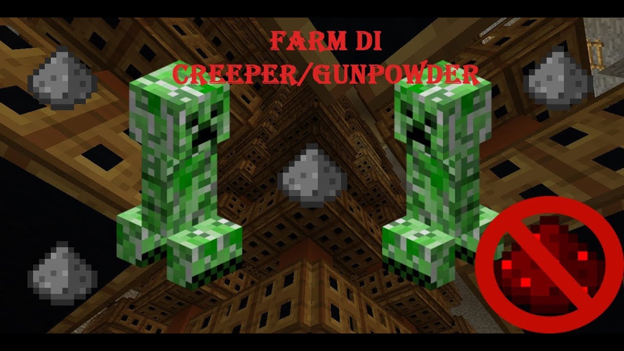 La mega farm di creeper/polvere da sparo [1.10 - 1.20.x] (costruzione