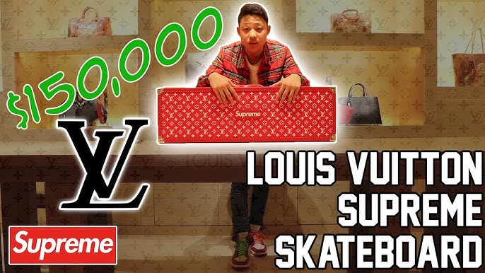 100,000 Supreme x Louis Vuitton skateboard trunk in my Aventador S 