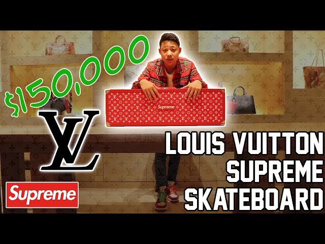 Louis Vuitton X Supreme, Red and White Monogram Coated Canvas Boîte  Skateboard Trunk, With Deck And Trucks, Modern Collectibles, 2022