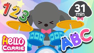 ⭕Shake ABC + More⭕ Number Song | Alphabet Song | Hello Carrie Kids Song Compilation #4