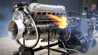 RollsRoyce Mk58 Griffon V12 Engine (the Merlin's bigger brother): STARTUP