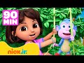 Dora | 90 minutos de aventuras com Dora e seus amigos! 🎒🦊 | Nick Jr. em Português