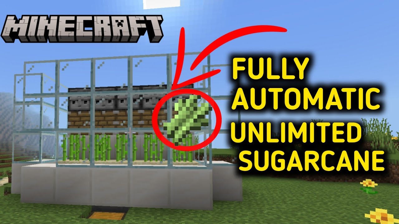 How to make sugarcane farm in Minecraft? | fully automatic sugarcane ...