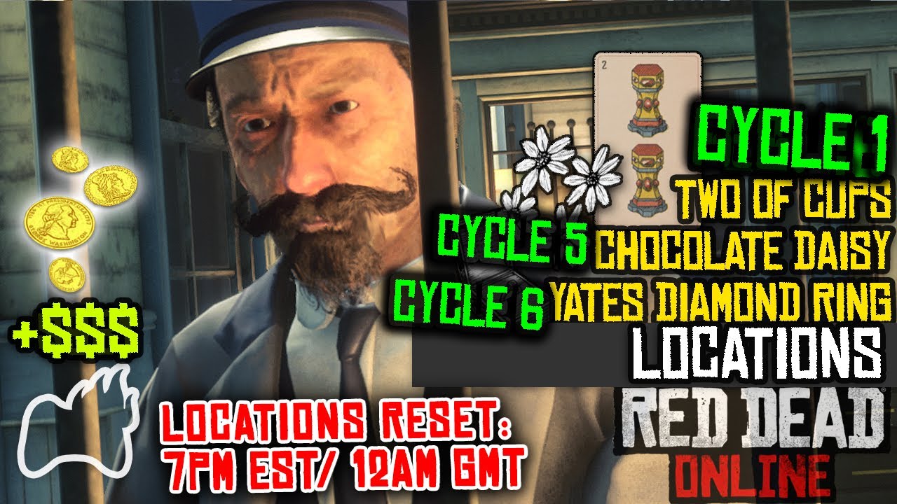 RED DEAD ONLINE Locations Two of Cups CYCLE 1 Chocolate Daisy CYCLE 5