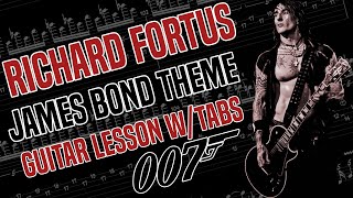 Richard Fortus Lesson  - James Bond Theme - Guitar Tab Tutorial - How to play