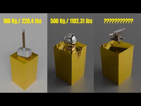 Blender Rigid Body Simulation: Giant Weight vs Cube Grid Destruction