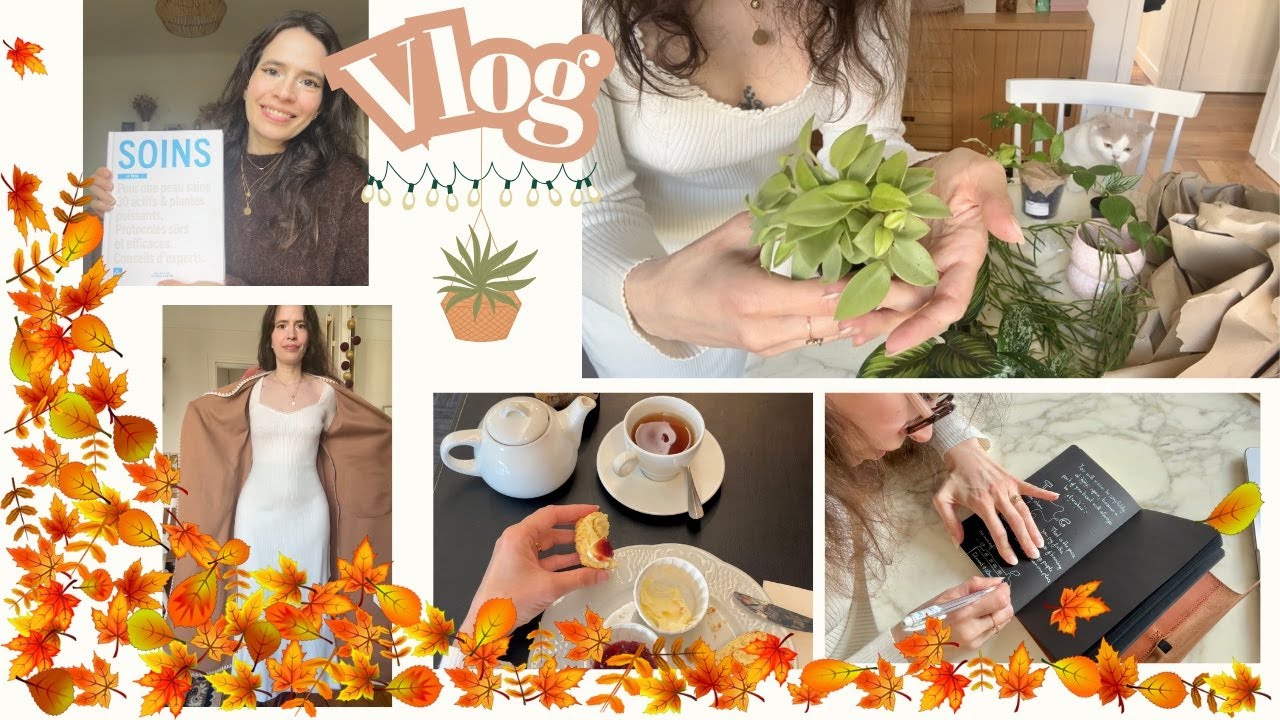 Vlog 🍁 Colis plantes d’intérieures 🪴 sortie d’un livre que j’ai co-écrit pour Aroma-zone 🧖🏼‍♀️